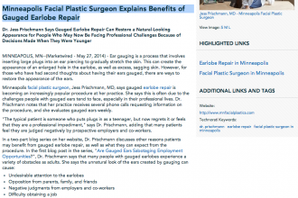 dr. prischmann , earlobe repair, facial plastic surgeon in minneapolis