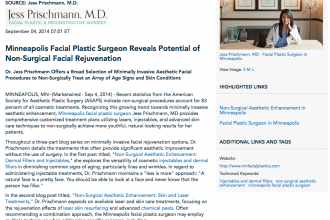 Minneapolis facial plastic surgeon, Non-Surgical Aesthetic Enhancement, Dermal Fillers and Injectables
